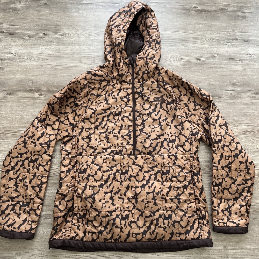 The North Face Thermoball Eco Anorak Quilted Pullover Womens L Brown NF0A84JD